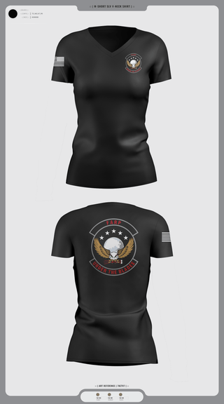 Womens Short Sleeve Vneck Shirt, FARP, Air Force, Teamtime, Team time, sublimation, custom sports apparel, team uniforms, spirit wear, spiritwear, sports uniforms, custom shirts, team store, custom team store, fundraiser sports, apparel fundraiser