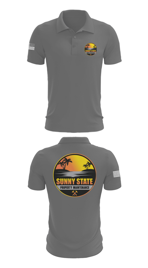 Short Sleeve Performance Polo, Sunny State Property Maintenance, , Teamtime, Team time, sublimation, custom sports apparel, team uniforms, spirit wear, spiritwear, sports uniforms, custom shirts, team store, custom team store, fundraiser sports, apparel fundraiser