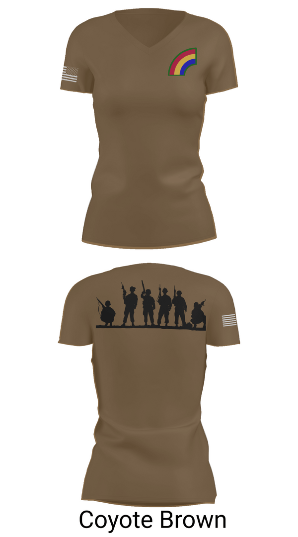 Womens Short Sleeve Vneck Shirt, 42ND Infantry Division, Army, Teamtime, Team time, sublimation, custom sports apparel, team uniforms, spirit wear, spiritwear, sports uniforms, custom shirts, team store, custom team store, fundraiser sports, apparel fundraiser