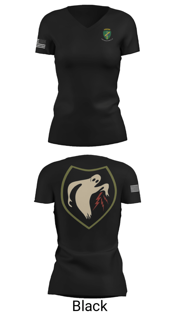 Women's Short Sleeve Vneck Shirt, 325th Tactical PSYOP Co. (A), Army, Teamtime, Team time, sublimation, custom sports apparel, team uniforms, spirit wear, spiritwear, sports uniforms, custom shirts, team store, custom team store, fundraiser sports, apparel fundraiser