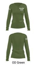 Charlie med 91134767 Women's Long Sleeve V-neck Shirt - 57