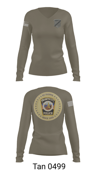 Womens Long Sleeve Vneck Shirt, Swampscott Police, Police, Teamtime, Team time, sublimation, custom sports apparel, team uniforms, spirit wear, spiritwear, sports uniforms, custom shirts, team store, custom team store, fundraiser sports, apparel fundraiser