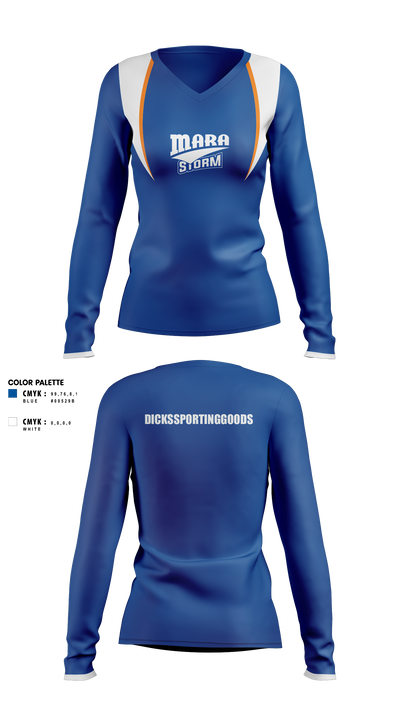 Mara Track & Field Women's Long Sleeve V-neck Shirt - 2