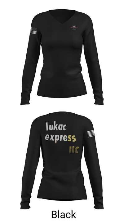 LUKAC EXPRESS LLC 92222095 Women's Long Sleeve V-neck Shirt - 35