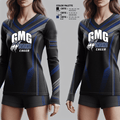 GMG Senior High School Cheer 9445649 Women's Long Sleeve V-neck Shirt - 2