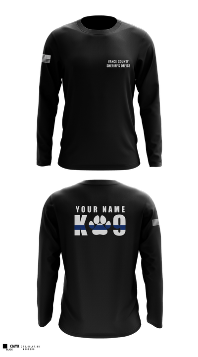 Vance County Sheriff's Office  K9 Unit 48237740 Long Sleeve Performance Shirt - 7