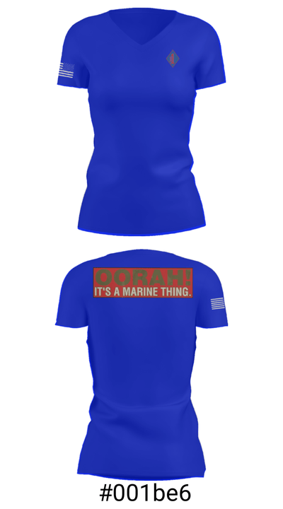 1st Marine Regiment 32808075 Women's Short Sleeve V-neck Shirt - 5