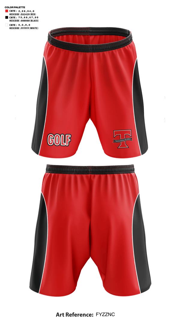 Athletic Shorts With Pockets, Tillamook High School Golf, Golf, Teamtime, Team time, sublimation, custom sports apparel, team uniforms, spirit wear, spiritwear, sports uniforms, custom shirts, team store, custom team store, fundraiser sports, apparel fundraiser