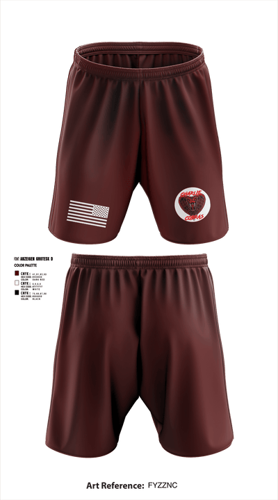 Charlie Company Cobras 69081058 Athletic Shorts With Pockets - 1
