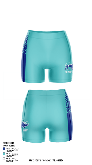 Womens Compression Shorts, Thunder Vista MS, Spirit Store, Teamtime, Team time, sublimation, custom sports apparel, team uniforms, spirit wear, spiritwear, sports uniforms, custom shirts, team store, custom team store, fundraiser sports, apparel fundraiser