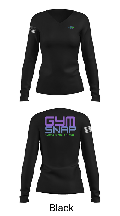 Gym SNAP Track 80365162 Women's Long Sleeve V-neck Shirt - 35