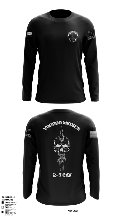 Med platoon, HHC, 2-7 CAV, 3ABCT, 1CD 61958470 Long Sleeve Performance Shirt 2