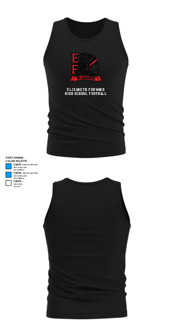 Tank Top, Elizabeth Forward High School Football, Football, Teamtime, Team time, sublimation, custom sports apparel, team uniforms, spirit wear, spiritwear, sports uniforms, custom shirts, team store, custom team store, fundraiser sports, apparel fundraiser