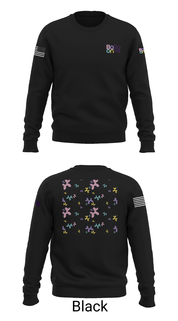 Crew Neck Sweatshirt, Chin Bum Balloons, , Teamtime, Team time, sublimation, custom sports apparel, team uniforms, spirit wear, spiritwear, sports uniforms, custom shirts, team store, custom team store, fundraiser sports, apparel fundraiser