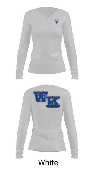 Womens Long Sleeve Vneck Shirt, Worthington Kilbourne High School Golf, Golf, Teamtime, Team time, sublimation, custom sports apparel, team uniforms, spirit wear, spiritwear, sports uniforms, custom shirts, team store, custom team store, fundraiser sports, apparel fundraiser