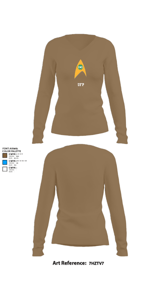 Womens Long Sleeve Vneck Shirt, UFP, Air Force, Teamtime, Team time, sublimation, custom sports apparel, team uniforms, spirit wear, spiritwear, sports uniforms, custom shirts, team store, custom team store, fundraiser sports, apparel fundraiser