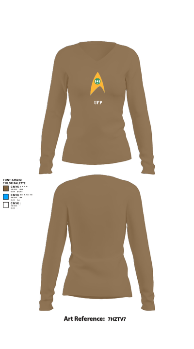UFP 2338397 Women's Long Sleeve V-neck Shirt - 2