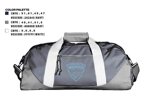 Duffle Bag, Greene County High School Soccer, Men's Soccer, Teamtime, Team time, sublimation, custom sports apparel, team uniforms, spirit wear, spiritwear, sports uniforms, custom shirts, team store, custom team store, fundraiser sports, apparel fundraiser