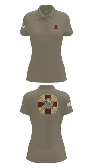 Women's Short Sleeve Performance Polo, US MEDDAC, Army, Teamtime, Team time, sublimation, custom sports apparel, team uniforms, spirit wear, spiritwear, sports uniforms, custom shirts, team store, custom team store, fundraiser sports, apparel fundraiser