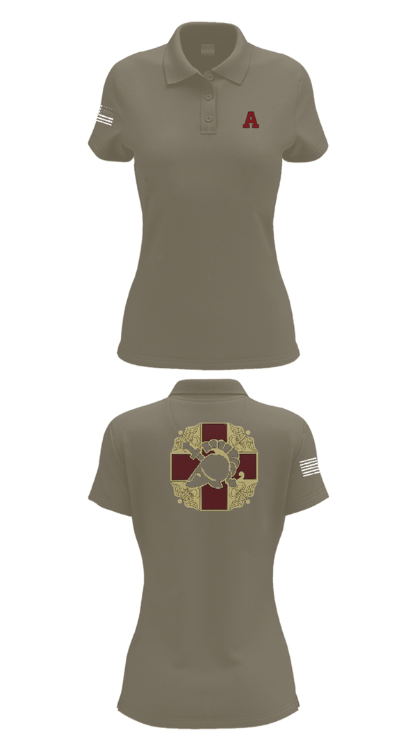 Women's Short Sleeve Performance Polo, US MEDDAC, Army, Teamtime, Team time, sublimation, custom sports apparel, team uniforms, spirit wear, spiritwear, sports uniforms, custom shirts, team store, custom team store, fundraiser sports, apparel fundraiser