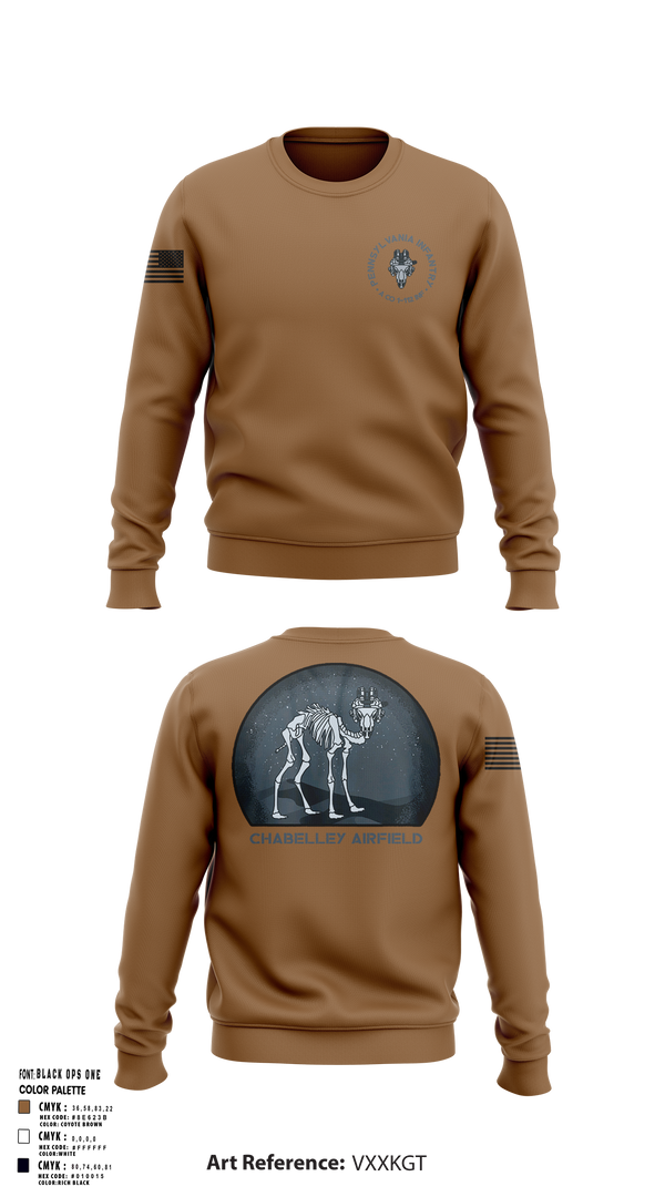 Crew Neck Sweatshirt, 1-112 INF Assassins, , Teamtime, Team time, sublimation, custom sports apparel, team uniforms, spirit wear, spiritwear, sports uniforms, custom shirts, team store, custom team store, fundraiser sports, apparel fundraiser