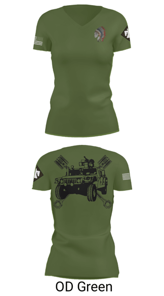 Womens Short Sleeve Vneck Shirt, FMS 1, OKARNG, , Teamtime, Team time, sublimation, custom sports apparel, team uniforms, spirit wear, spiritwear, sports uniforms, custom shirts, team store, custom team store, fundraiser sports, apparel fundraiser
