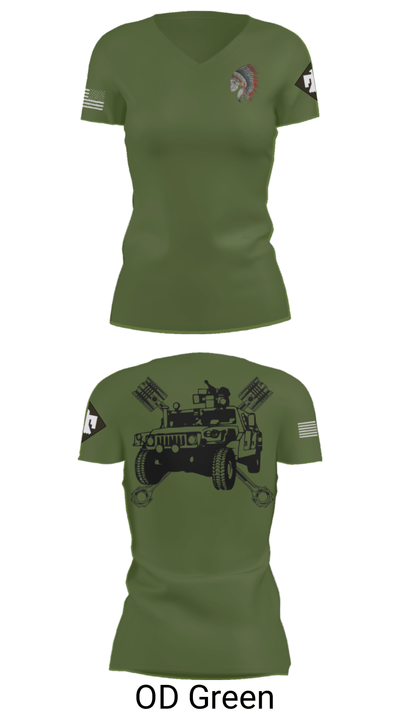 FMS 1, OKARNG 20204603 Women's Short Sleeve V-neck Shirt - 46