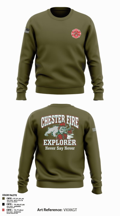 Chester fire explorers 87752590 Crew Neck Sweatshirt - 1