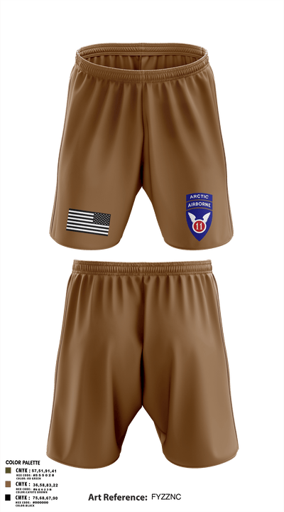 11th Infantry Division (ABN) 83666324 Athletic Shorts With Pockets - 2