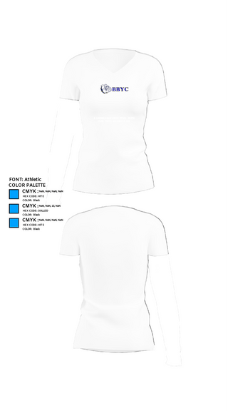 Women's Short Sleeve Vneck Shirt, Bloomingdale And Butler Youth Club Football and Cheer, Football, Teamtime, Team time, sublimation, custom sports apparel, team uniforms, spirit wear, spiritwear, sports uniforms, custom shirts, team store, custom team store, fundraiser sports, apparel fundraiser