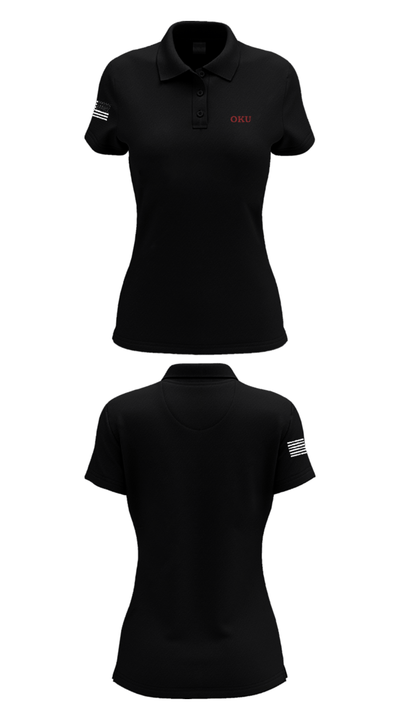 Oklahoma Union Senior High School Cheer 23375182 Women's Short Sleeve Performance Polo  - 16