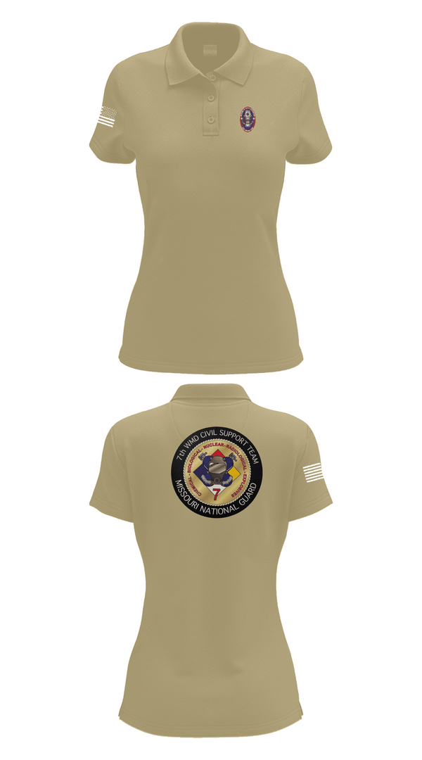 Womens Short Sleeve Performance Polo, 7th CST, Army, Teamtime, Team time, sublimation, custom sports apparel, team uniforms, spirit wear, spiritwear, sports uniforms, custom shirts, team store, custom team store, fundraiser sports, apparel fundraiser
