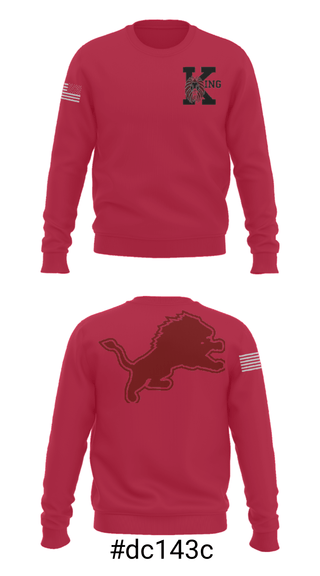 Crew Neck Sweatshirt, Martin Luther King Jr High School Tennis, Tennis, Teamtime, Team time, sublimation, custom sports apparel, team uniforms, spirit wear, spiritwear, sports uniforms, custom shirts, team store, custom team store, fundraiser sports, apparel fundraiser