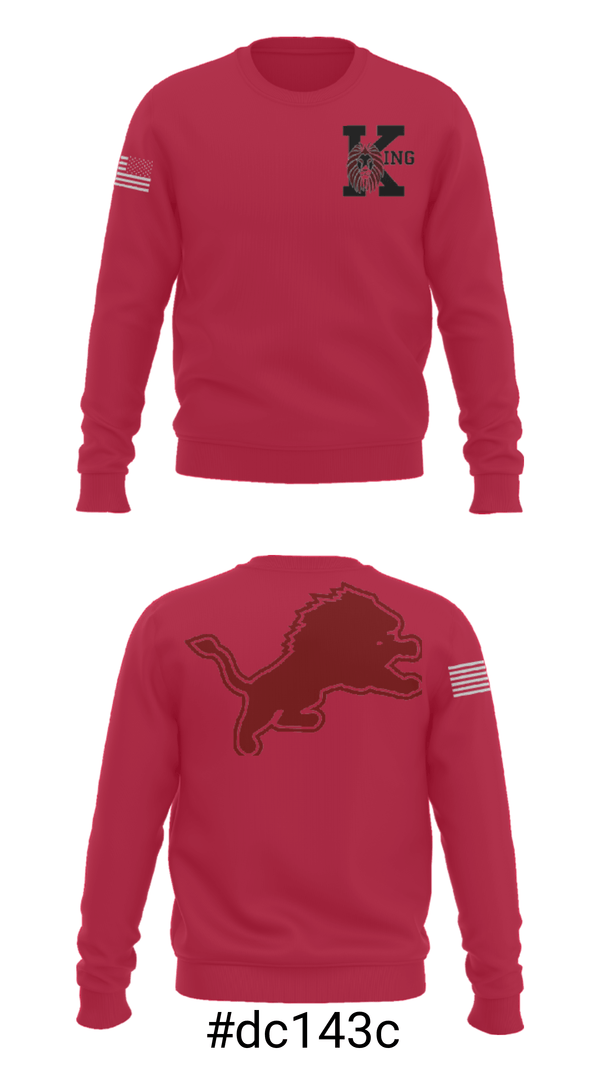 Crew Neck Sweatshirt, Martin Luther King Jr High School Tennis, Tennis, Teamtime, Team time, sublimation, custom sports apparel, team uniforms, spirit wear, spiritwear, sports uniforms, custom shirts, team store, custom team store, fundraiser sports, apparel fundraiser