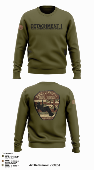 Crew Neck Sweatshirt, Detachment 1, Air Force, Teamtime, Team time, sublimation, custom sports apparel, team uniforms, spirit wear, spiritwear, sports uniforms, custom shirts, team store, custom team store, fundraiser sports, apparel fundraiser