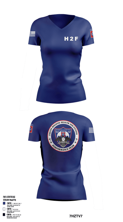 2BCT H2F 96509801 Women's Short Sleeve V-neck Shirt - 7