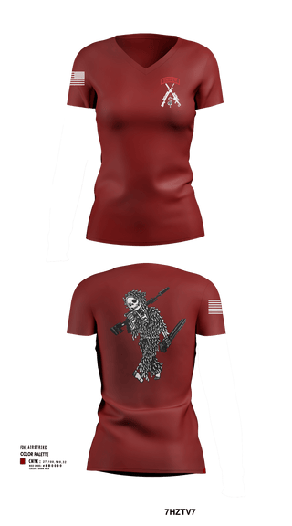 Womens Short Sleeve Vneck Shirt, 2-5 CAV Snipers, Army, Teamtime, Team time, sublimation, custom sports apparel, team uniforms, spirit wear, spiritwear, sports uniforms, custom shirts, team store, custom team store, fundraiser sports, apparel fundraiser