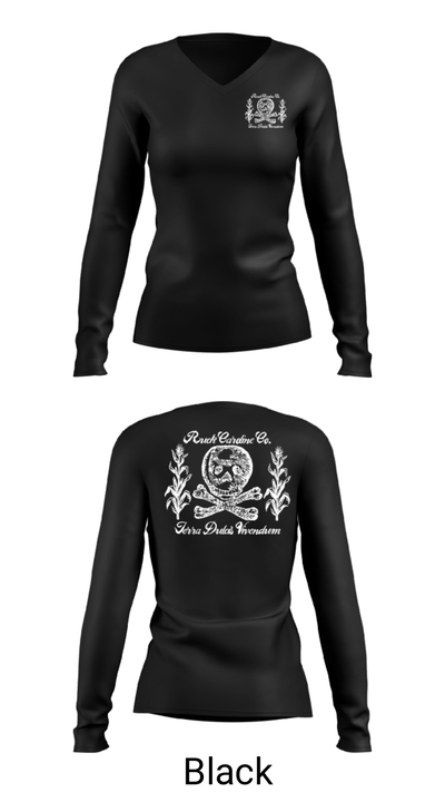 Ruck Caroline Co. 37189797 Women's Long Sleeve V-neck Shirt - 35