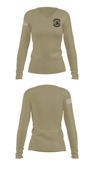 Womens Long Sleeve Vneck Shirt, 102nd CES, Air Force, Teamtime, Team time, sublimation, custom sports apparel, team uniforms, spirit wear, spiritwear, sports uniforms, custom shirts, team store, custom team store, fundraiser sports, apparel fundraiser