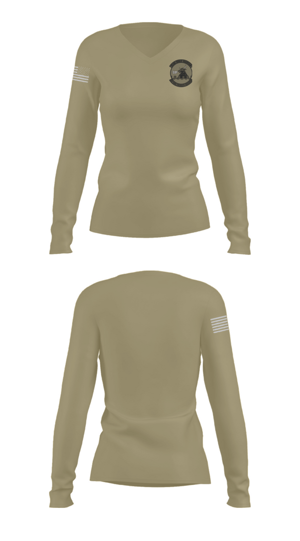 Womens Long Sleeve Vneck Shirt, 102nd CES, Air Force, Teamtime, Team time, sublimation, custom sports apparel, team uniforms, spirit wear, spiritwear, sports uniforms, custom shirts, team store, custom team store, fundraiser sports, apparel fundraiser