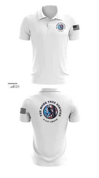 Short Sleeve Performance Polo, The Moss Tree Service, , Teamtime, Team time, sublimation, custom sports apparel, team uniforms, spirit wear, spiritwear, sports uniforms, custom shirts, team store, custom team store, fundraiser sports, apparel fundraiser