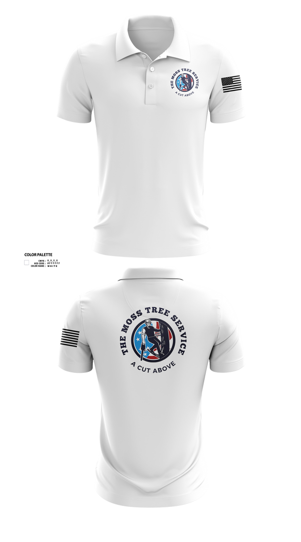 Short Sleeve Performance Polo, The Moss Tree Service, , Teamtime, Team time, sublimation, custom sports apparel, team uniforms, spirit wear, spiritwear, sports uniforms, custom shirts, team store, custom team store, fundraiser sports, apparel fundraiser