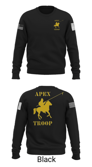 Crew Neck Sweatshirt, Alpha Troop, 1-221 CAV, National Guard, Teamtime, Team time, sublimation, custom sports apparel, team uniforms, spirit wear, spiritwear, sports uniforms, custom shirts, team store, custom team store, fundraiser sports, apparel fundraiser