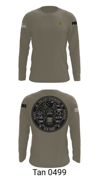 Long Sleeve Performance Shirt, VALLEY K9, , Teamtime, Team time, sublimation, custom sports apparel, team uniforms, spirit wear, spiritwear, sports uniforms, custom shirts, team store, custom team store, fundraiser sports, apparel fundraiser