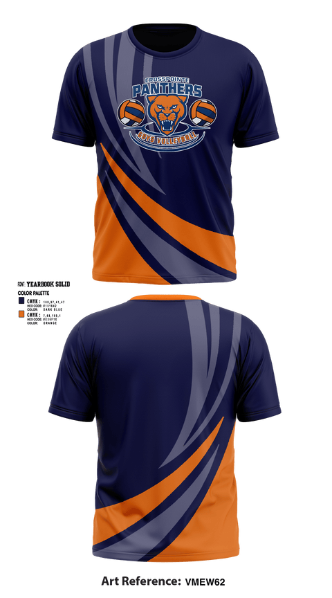 Short Sleeve Performance Shirt, Crosspointe Panthers, Men's Volleyball, Teamtime, Team time, sublimation, custom sports apparel, team uniforms, spirit wear, spiritwear, sports uniforms, custom shirts, team store, custom team store, fundraiser sports, apparel fundraiser