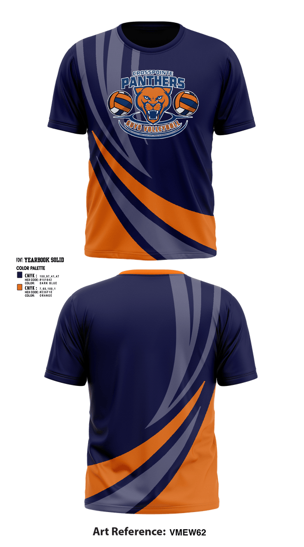 Short Sleeve Performance Shirt, Crosspointe Panthers, Men's Volleyball, Teamtime, Team time, sublimation, custom sports apparel, team uniforms, spirit wear, spiritwear, sports uniforms, custom shirts, team store, custom team store, fundraiser sports, apparel fundraiser