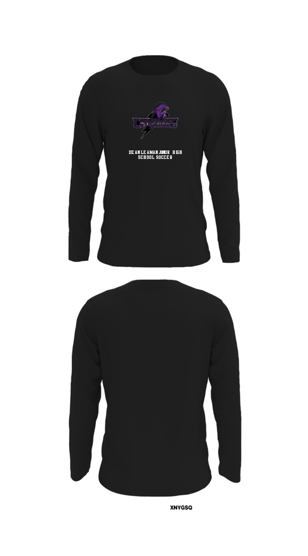 Long Sleeve Performance Shirt, Dean Leaman Junior High School Soccer, Men's Soccer, Teamtime, Team time, sublimation, custom sports apparel, team uniforms, spirit wear, spiritwear, sports uniforms, custom shirts, team store, custom team store, fundraiser sports, apparel fundraiser