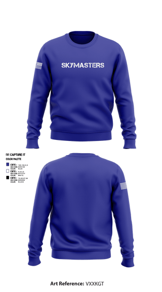 Crew Neck Sweatshirt, Skymasters, Army, Teamtime, Team time, sublimation, custom sports apparel, team uniforms, spirit wear, spiritwear, sports uniforms, custom shirts, team store, custom team store, fundraiser sports, apparel fundraiser