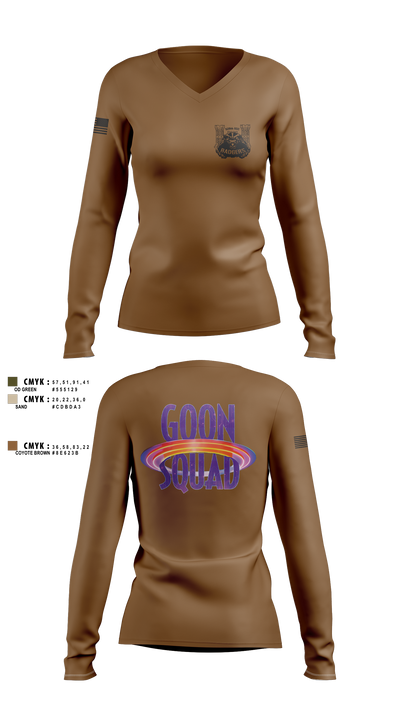 92nd Engineers Women's Long Sleeve V-neck Shirt - 6