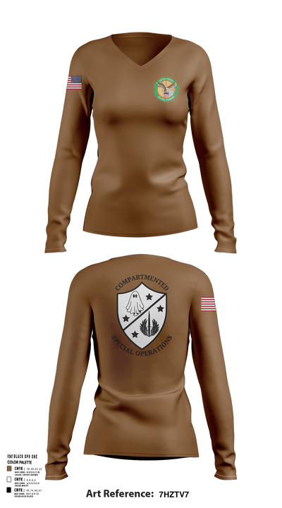 CSO 60647383 Women's Long Sleeve V-neck Shirt - 2